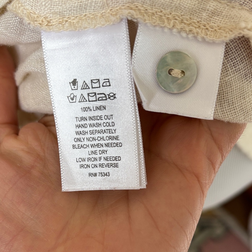 C&C California 100% Linen Button-Up Top size L - Picture 7 of 10